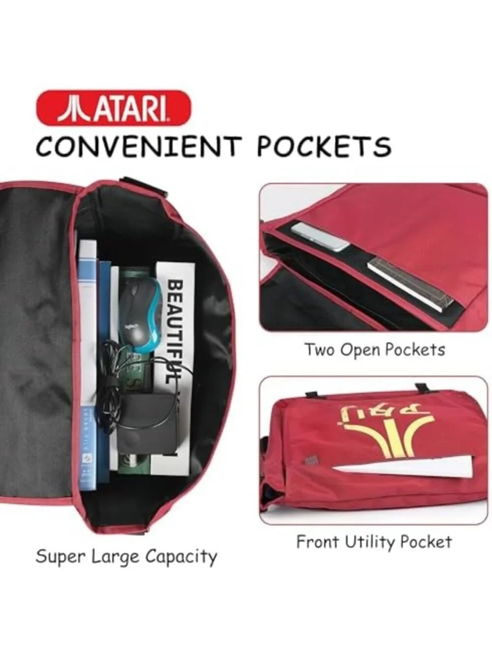 Retro Expandable Messenger Bag | Large Capacity Shoulder Satchel for College